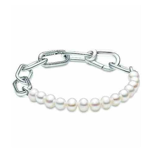 Pulsera Esclava de tipo Perlas y Plata