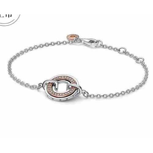 Pulsera entrelazada de dos tonos