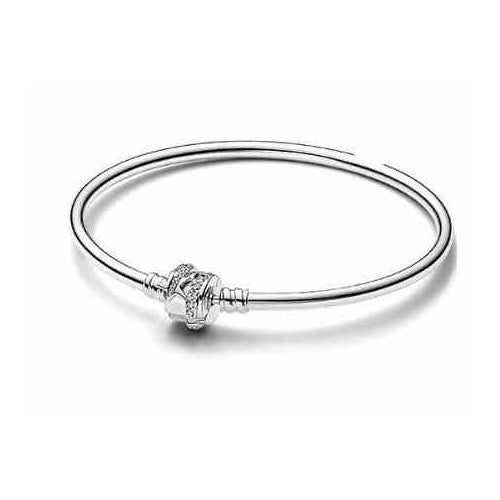 Pulsera de Plata con Corazón Brillante