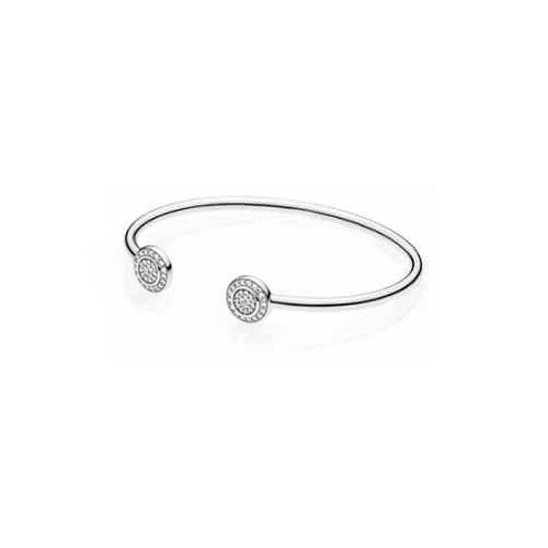 Pulsera Brazalete Circones Plateada