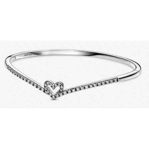 Brazalete Tipo Pan Tiara de Corazones Brillantes