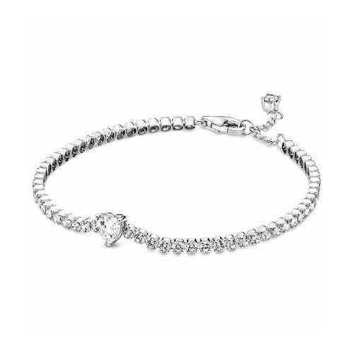 Pulsera Tennis Corazón Brillante