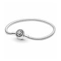 Pulsera Tipo Pan con Circonitas Cúbicas en Forma de Espiral