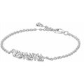 Pulsera de Plata con Dijes de Corazón y Gota