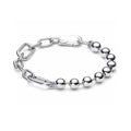 Pulsera de Plata con Cadenas y Bolas