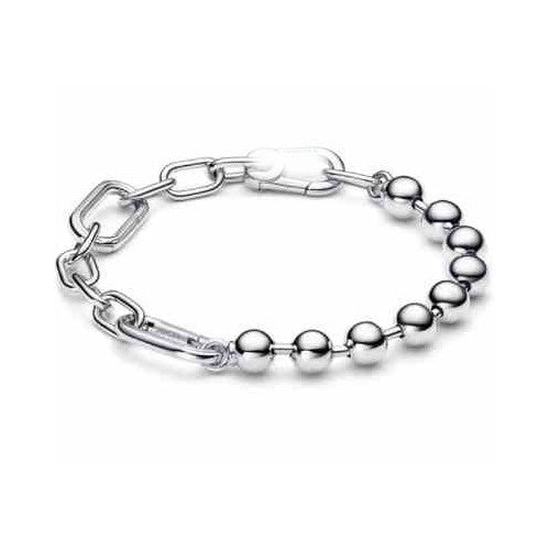Pulsera de Plata con Cadenas y Bolas