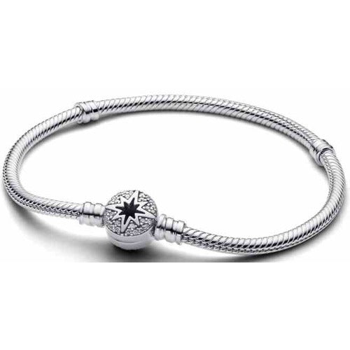 Pulsera Estrellada Brillante con Cierre de Corazón