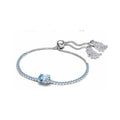Pulsera Ajustable Brillante con Gema Azul