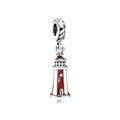 Dije Faro Rojo y Plata