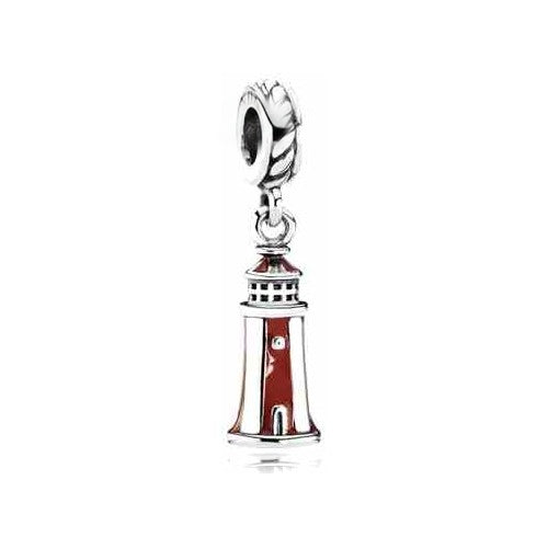 Dije Faro Rojo y Plata