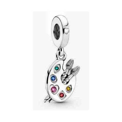 Charm Pálata de Artista con Pinceles y Cristales
