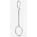 Charm Llavero Anillo con Clip Metálico Plata