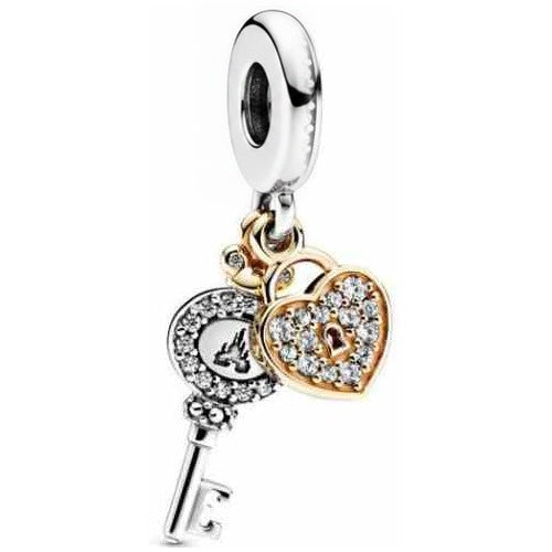 Charm Corazón y Llave Tipo Pan