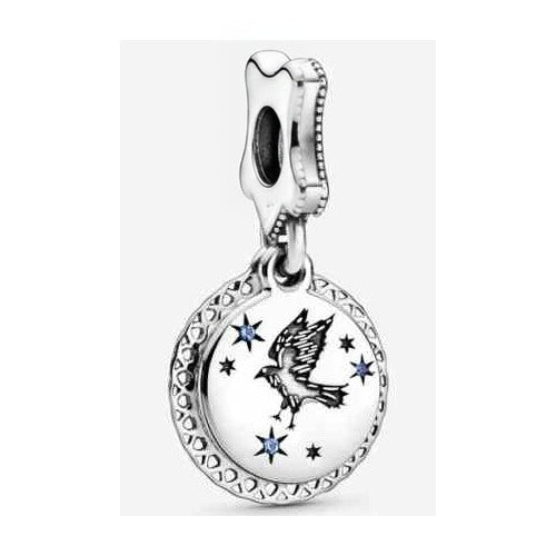 Charm Colgante Pájaro y Estrellas Tipo Pan