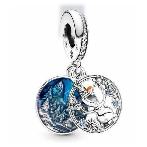 Charm Doble PANDORA Frozen Olaf Paisaje Invernal