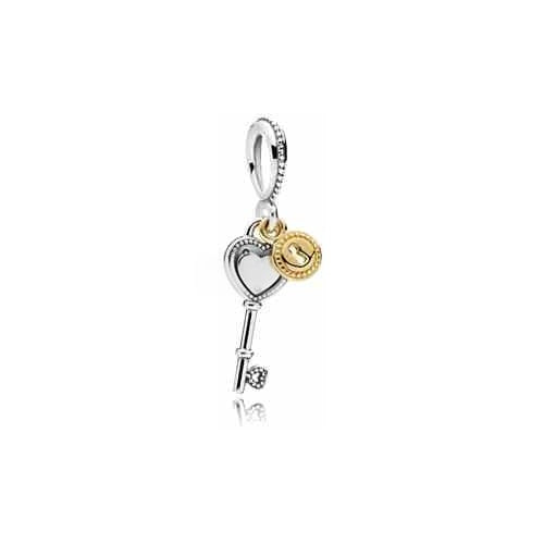 Charm llave corazón con candado PANDORA