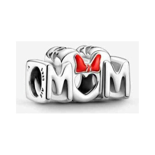 Charm "MOM" con Lazo Rojo Minnie Mouse