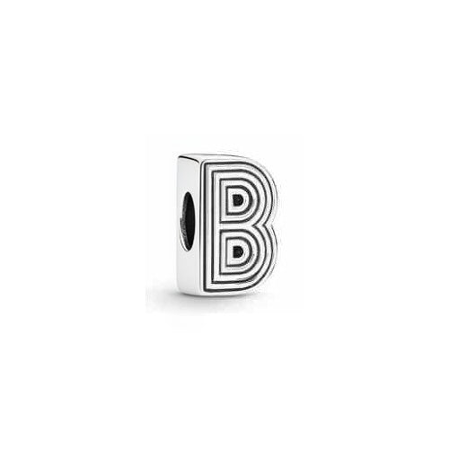 Charm Letra 'B' Estilizada Tipo Pan
