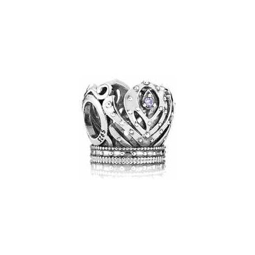 Charm Corona Real con Circonita Lila