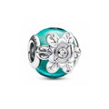 Charm Flor Rosa Esmeralda